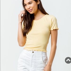 TILLYS LETTUCE EDGE CROP TEE